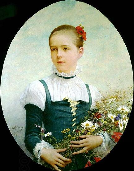 Lefebvre, Jules Joseph Portrait of Edna Barger of Connecticut oil painting picture